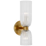 Asalea Double Bathroom Sconce - Brass/Nickel