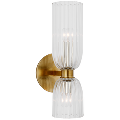 Asalea Double Bathroom Sconce - Brass/Nickel