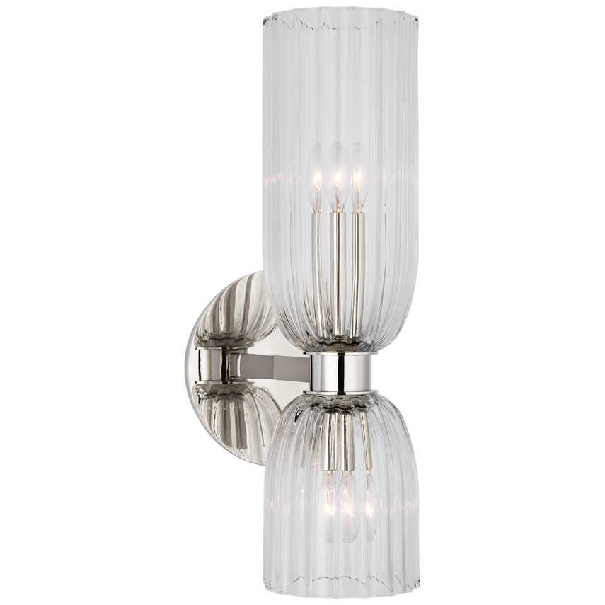Asalea Double Bathroom Sconce - Brass/Nickel