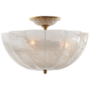 Rosehill Semi-Flush - Polished Nickel/Brass
