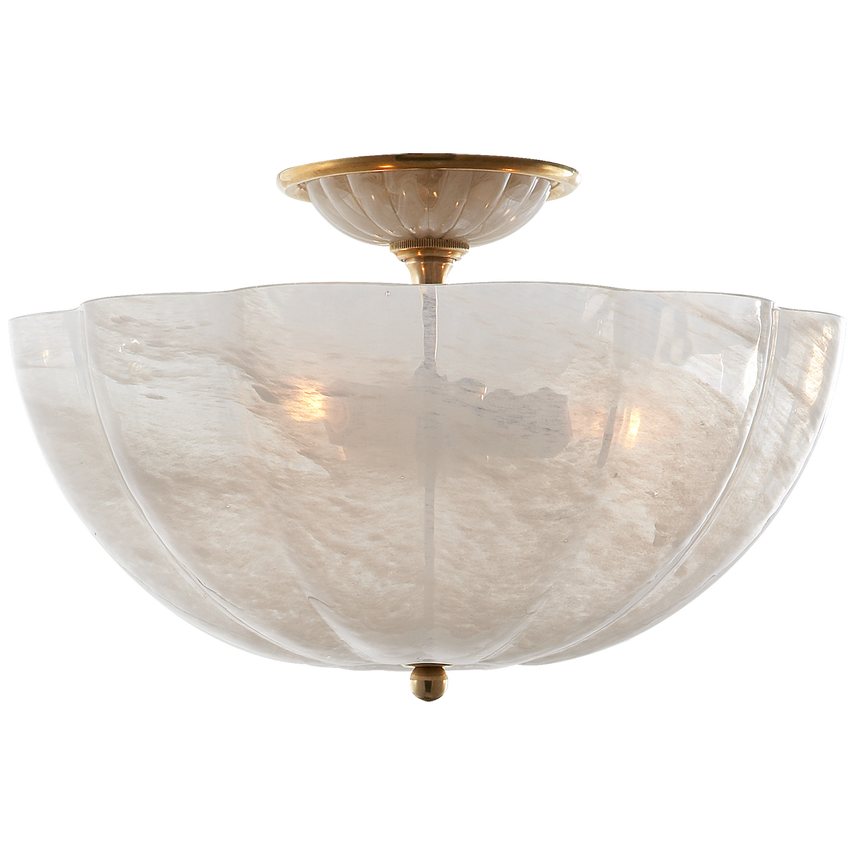 Rosehill Semi-Flush - Polished Nickel/Brass