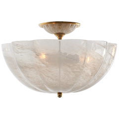 Rosehill Semi-Flush - Polished Nickel/Brass