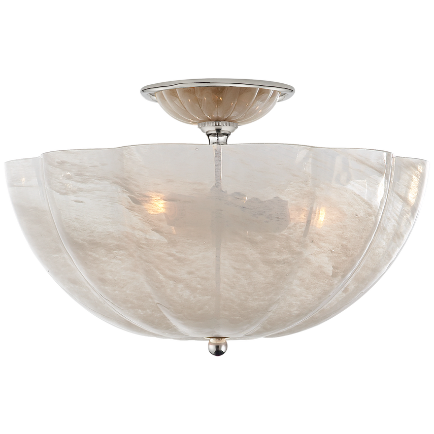 Rosehill Semi-Flush - Polished Nickel/Brass