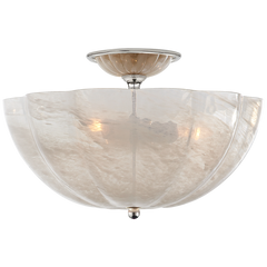 Rosehill Semi-Flush - Polished Nickel/Brass