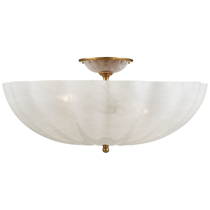Rosehill Semi-Flush - Polished Nickel/Brass