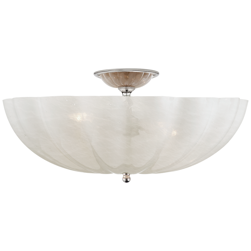 Rosehill Semi-Flush - Polished Nickel/Brass