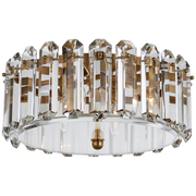 Bonnington Crystal Flush Light - Brass/Nickel