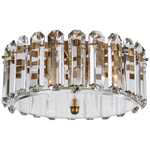 Bonnington Crystal Flush Light - Brass/Nickel
