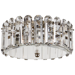 Bonnington Crystal Flush Light - Brass/Nickel