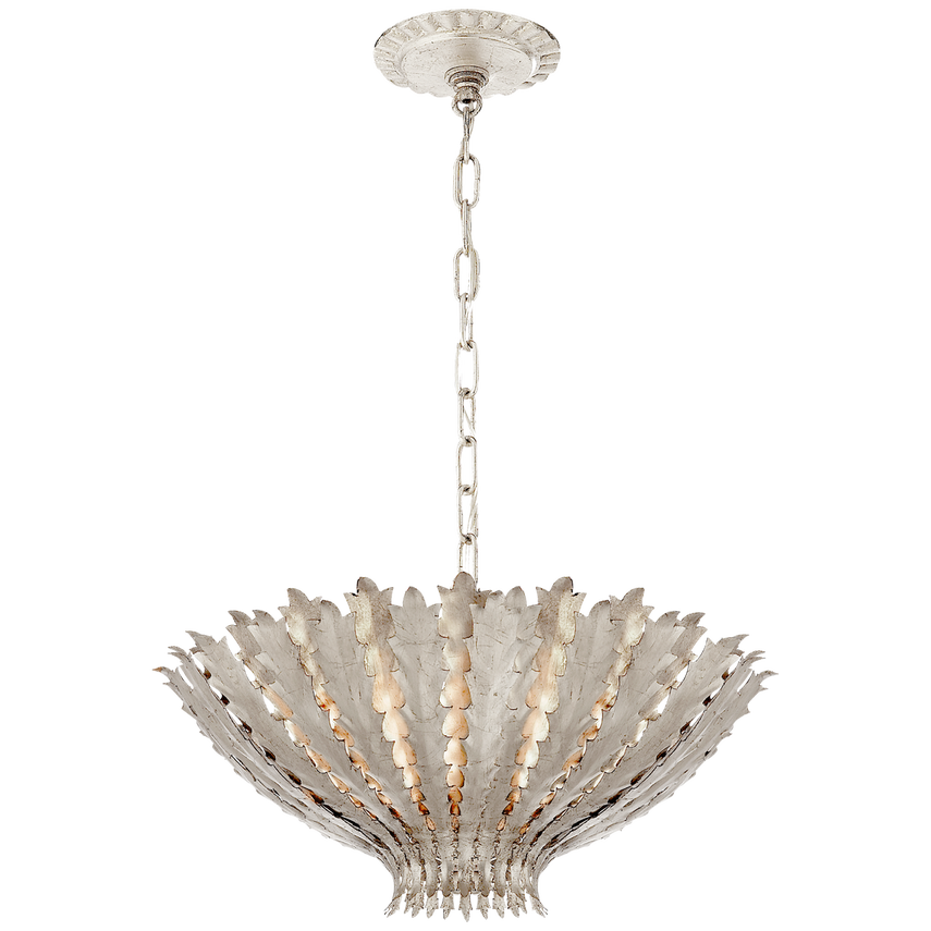 Hampton Small Chandelier - Silver/Gild/White
