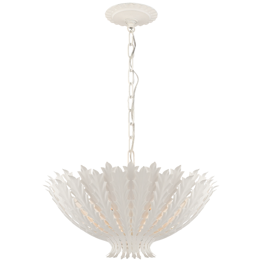 Hampton Small Chandelier - Silver/Gild/White