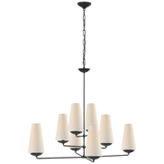 Fontaine 8Lt Offset Chandelier - Various Colours