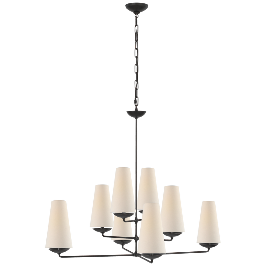Fontaine 8Lt Offset Chandelier - Various Colours