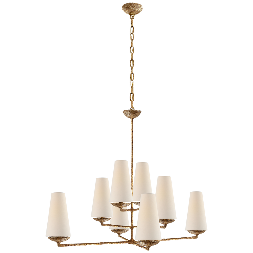 Fontaine 8Lt Offset Chandelier - Various Colours