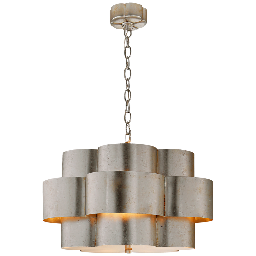 Arabelle 5Lt Hanging Shade Light - Gild/Burnished Silver Leaf