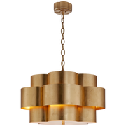 Arabelle 5Lt Hanging Shade Light - Gild/Burnished Silver Leaf