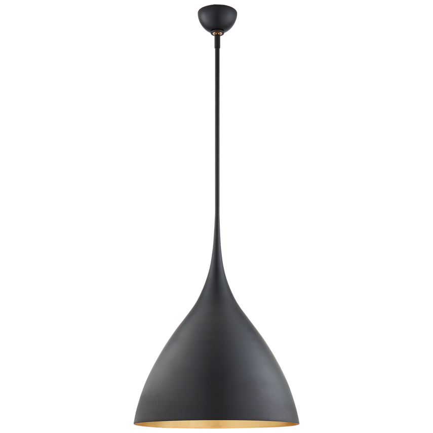 Agnes Pendant - Matte Black/Plaster White