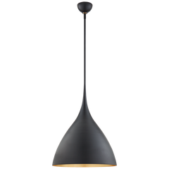 Agnes Pendant - Matte Black/Plaster White