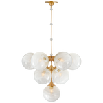 Cristol 10/17Lt Tiered Chandelier - Brass/Nickel