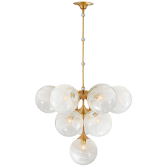 Cristol 10/17Lt Tiered Chandelier - Brass/Nickel