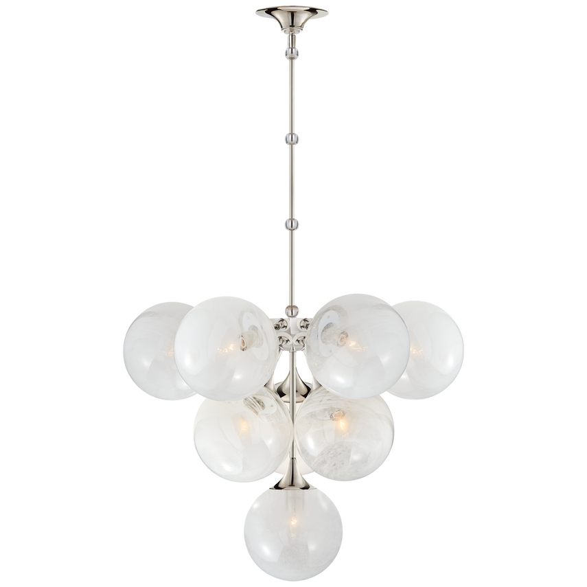 Cristol 10/17Lt Tiered Chandelier - Brass/Nickel