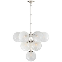 Cristol 10/17Lt Tiered Chandelier - Brass/Nickel