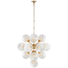 Cristol 10/17Lt Tiered Chandelier - Brass/Nickel