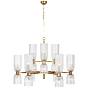 Asalea Two Tier Chandelier - Nickel/Brass