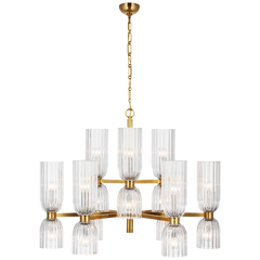 Asalea Two Tier Chandelier - Nickel/Brass