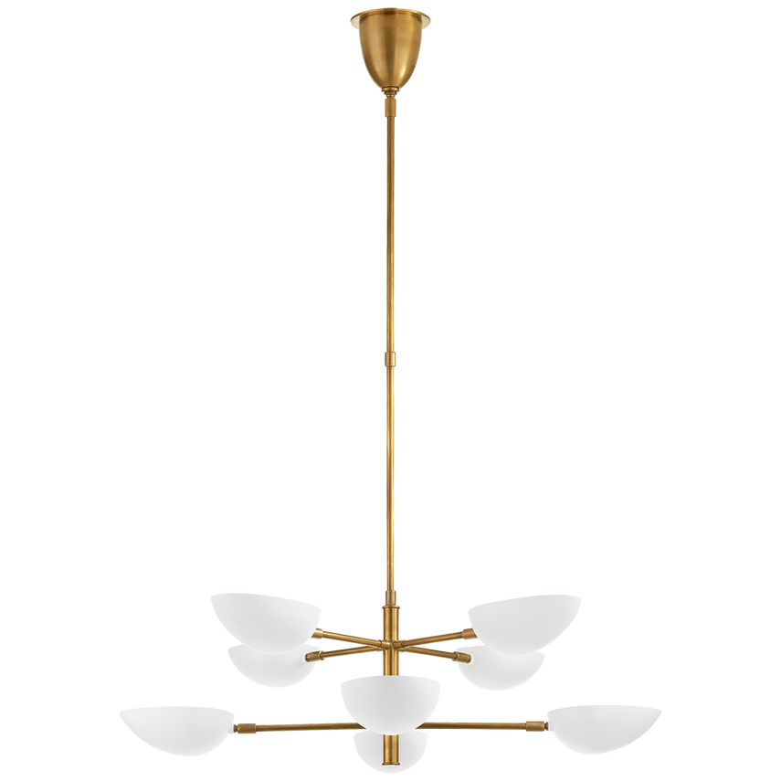 Graphic Two-Tier Chandelier - Brass