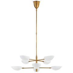 Graphic Two-Tier Chandelier - Brass