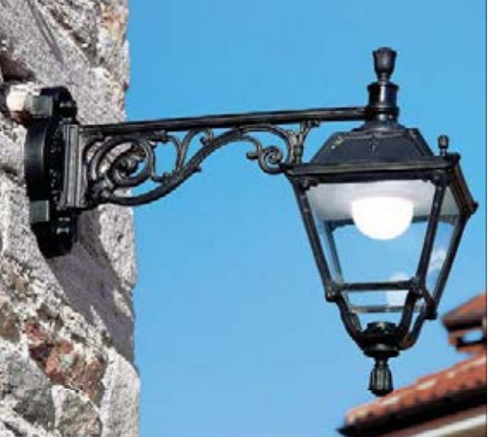 Aron/Elia Black Clear IP55 Wall Light