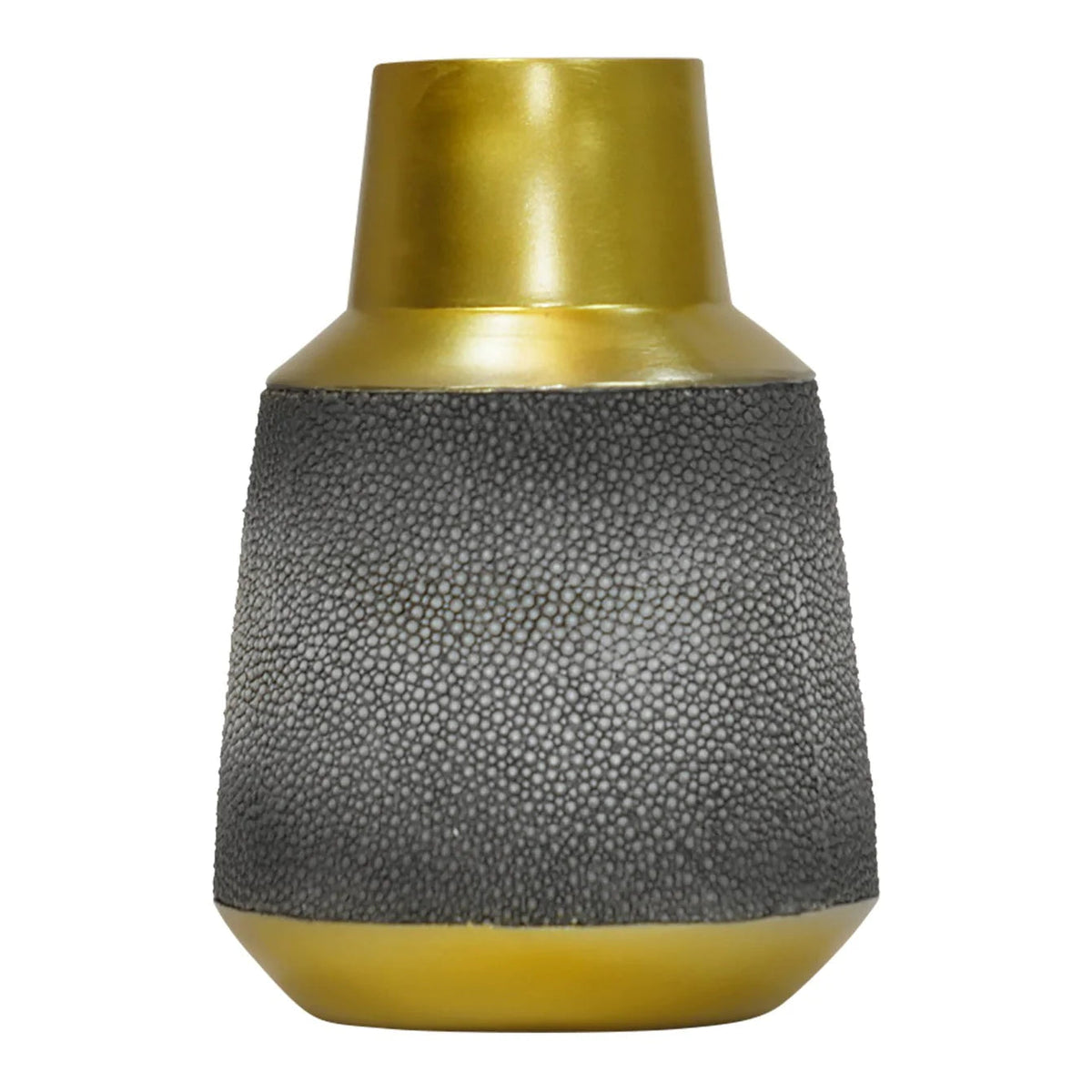 Asbury Small Vase - Grey & Gold Finish