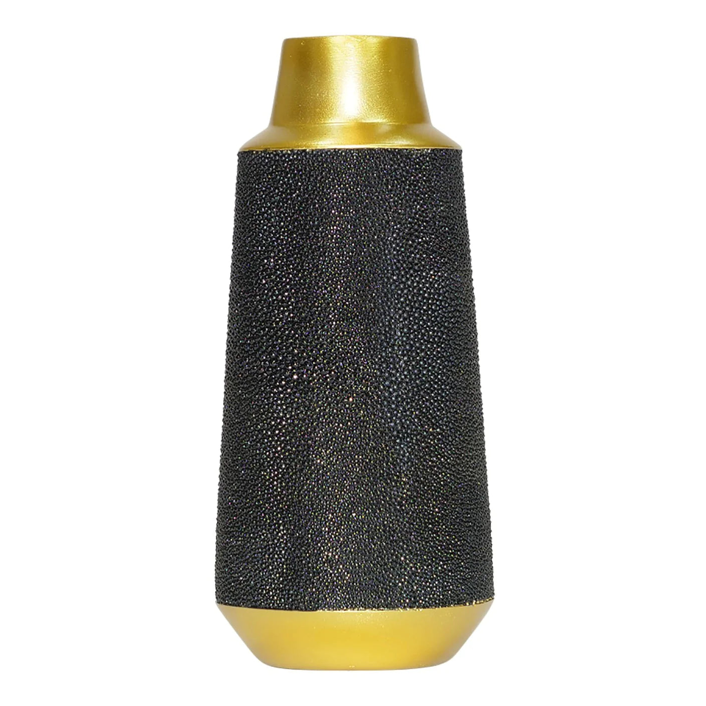 Asbury Large Vase - Grey & Gold Finish