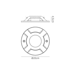 Ride, Above Ground Driveover 4/2/1 Light, 4 x 3W LED, 3000K, 256lm, IP67, IK10, Anthracite, 3yrs Warranty