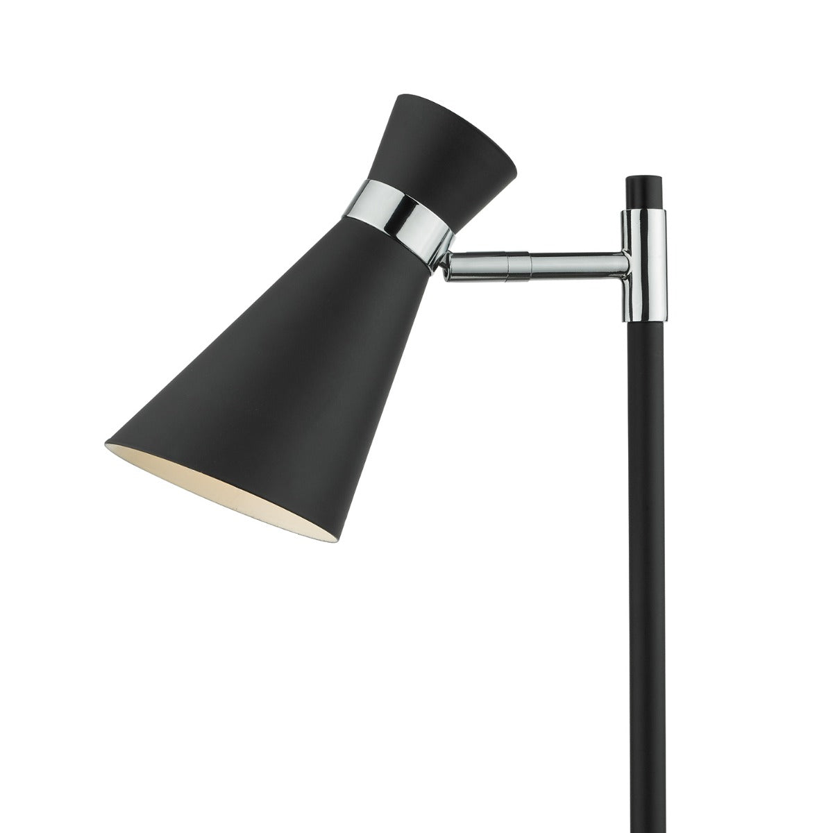 Ashworth Table Lamp Matt Black & Polished Chrome E14