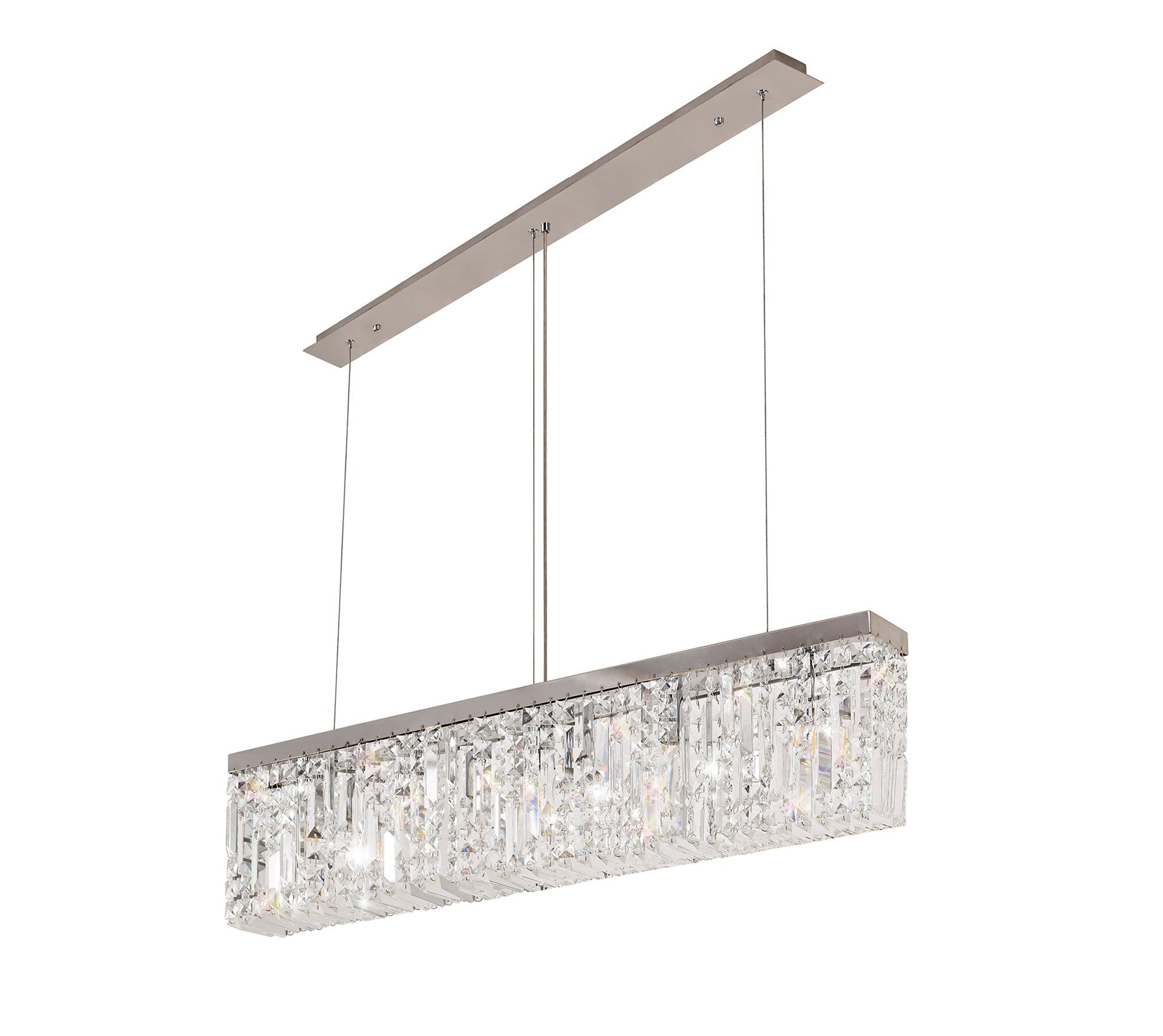 Ashby Medium Kitchen Table/Island Ceiling Light, 5 Light E14, Polished Chrome & Crystal IP20