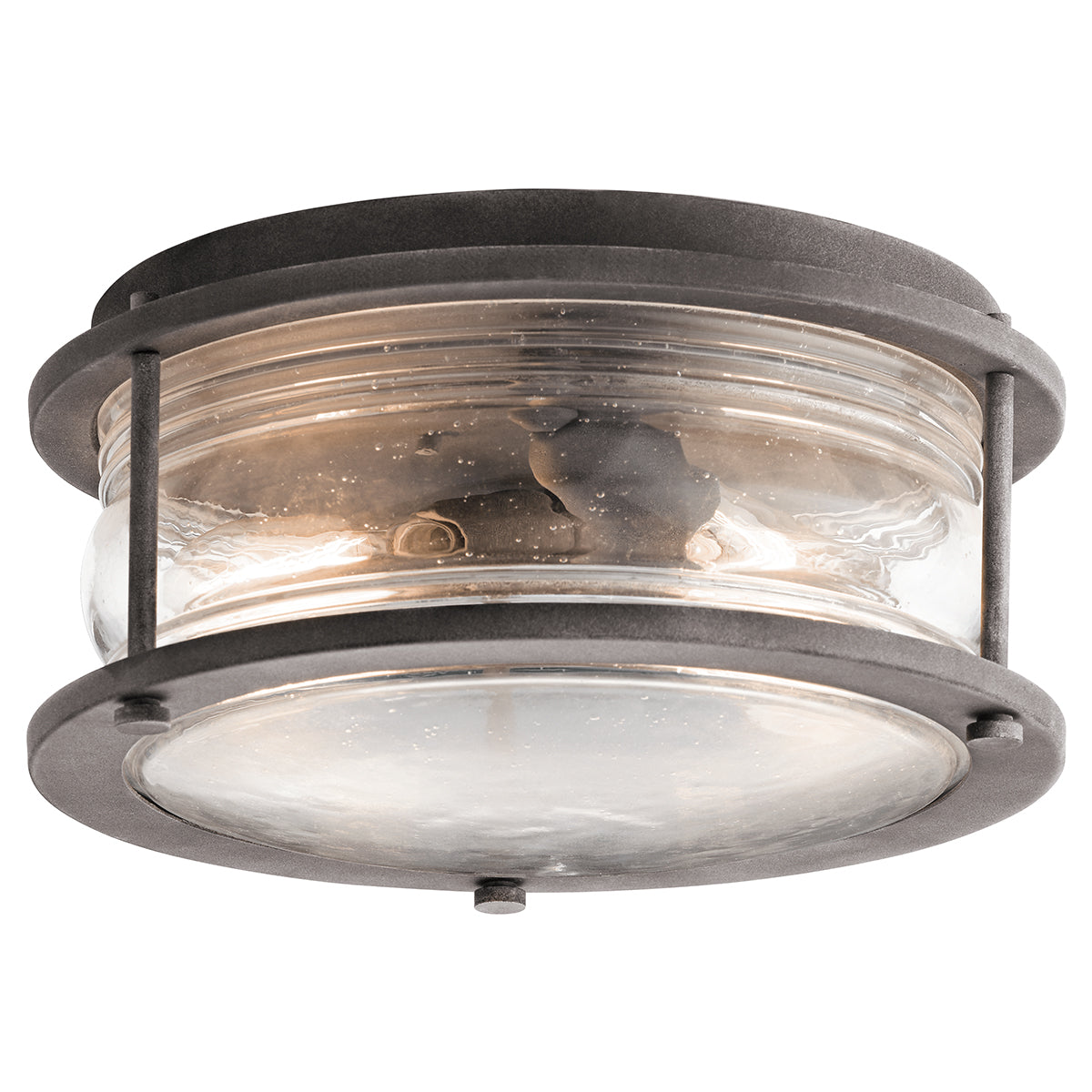 Ashland Bay 2Lt Outdoor Flush Light – Weathered Zinc Finish