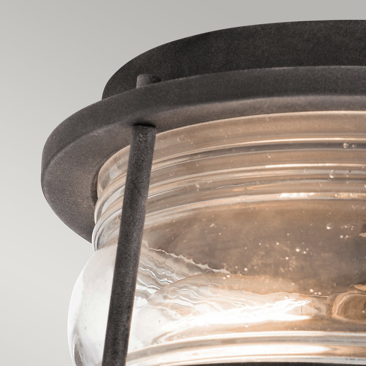 Ashland Bay 2Lt Outdoor Flush Light – Weathered Zinc Finish