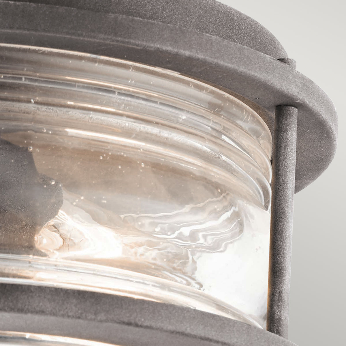 Ashland Bay 2Lt Outdoor Flush Light – Weathered Zinc Finish