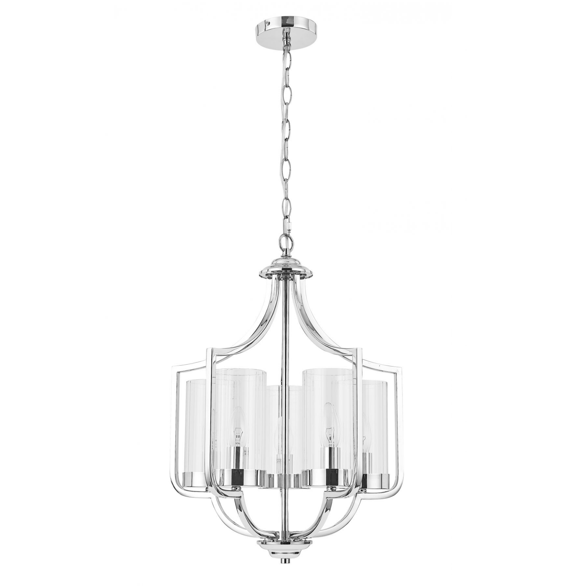 Ashley 5 Light Pendant Polished Chrome - Cusack Lighting