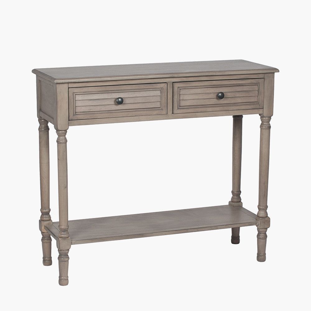Ashwell Pine Wood Console Table K/D - Taupe Finish