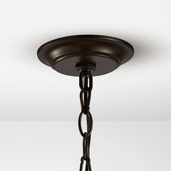 Asia Pendant 8 Light-  Oiled Bronze/Clear Glass