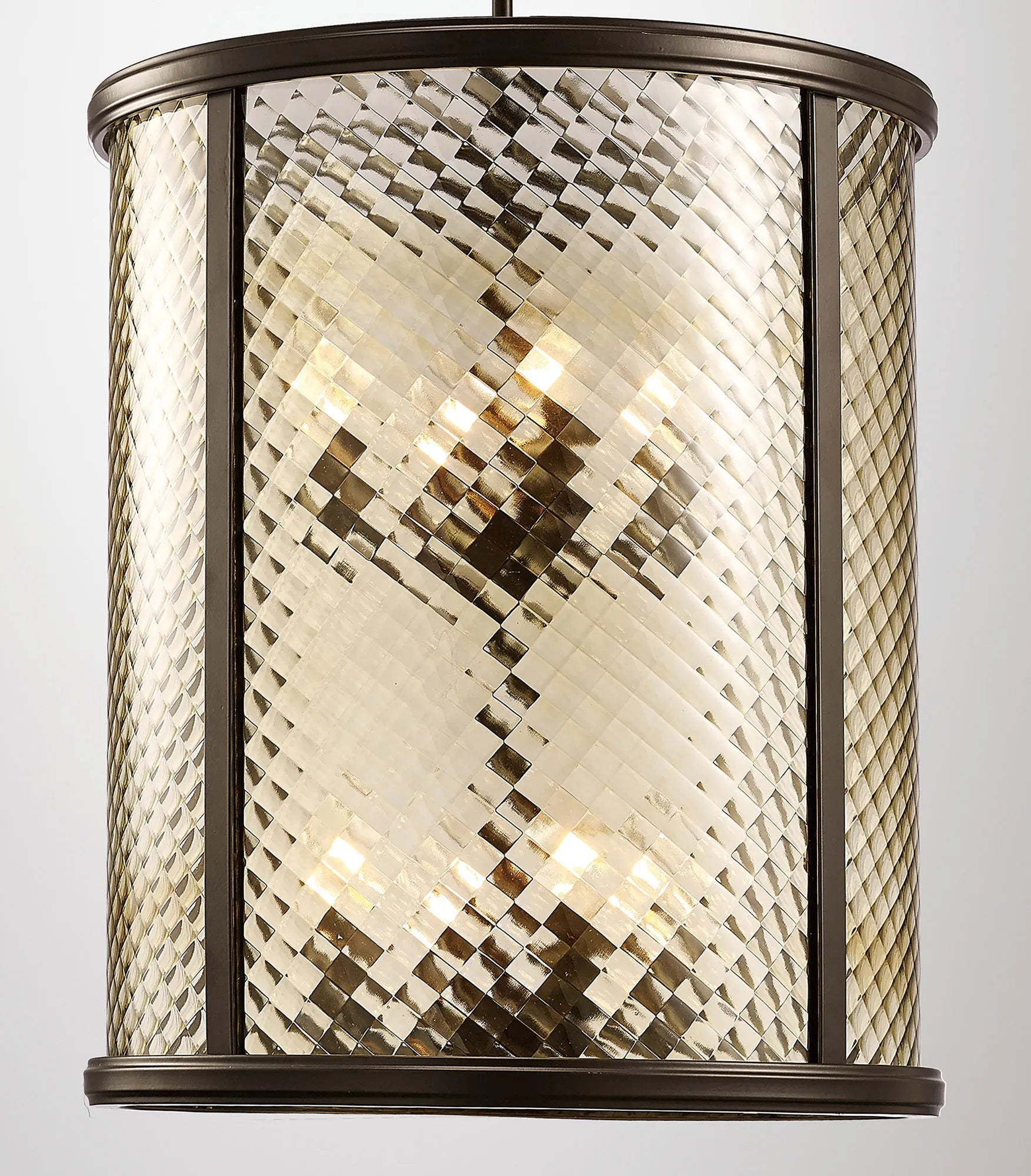 Asia Pendant 8 Light-  Oiled Bronze/Clear Glass