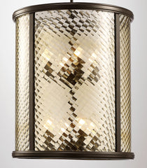 Asia Pendant 8 Light-  Oiled Bronze/Clear Glass