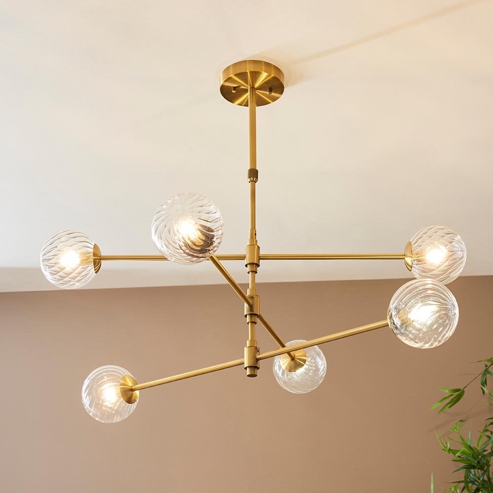 Bauer 6/12Lt Brushed Brass Pendant
