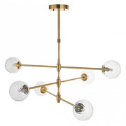 Bauer 6/12Lt Brushed Brass Pendant