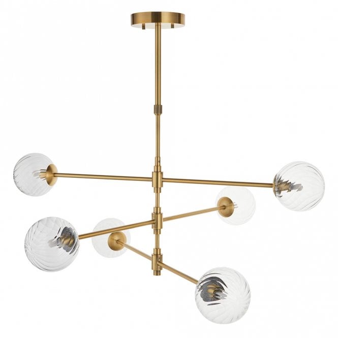 Bauer 6/12Lt Brushed Brass Pendant