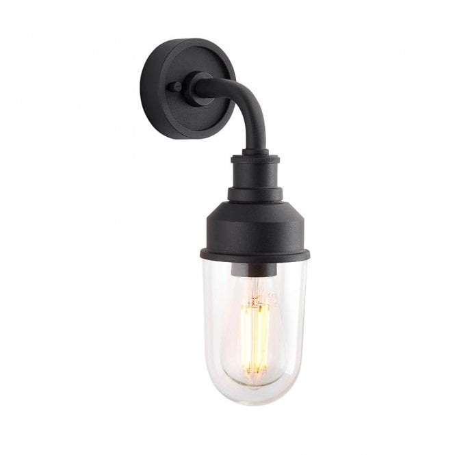 Petrov Modern Black Outdoor Wall Light IP44