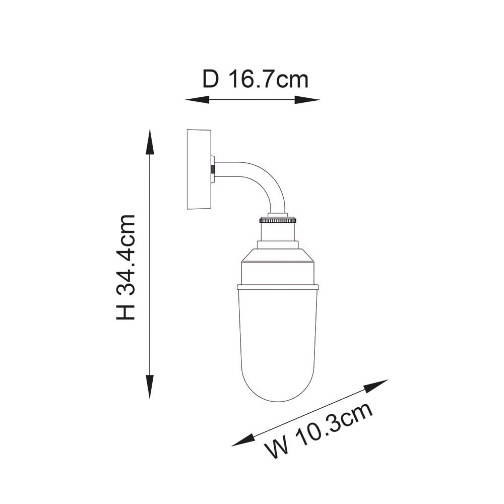 Petrov Modern Black Outdoor Wall Light IP44